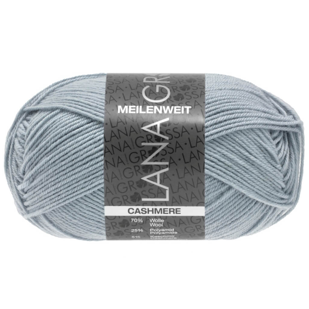 Lana Grossa Meilenweit 50 Cashmere, Farbe 49 Pastellblau – Kaschmir, Polyamid und Schurwolle bei Lieblingsgarn