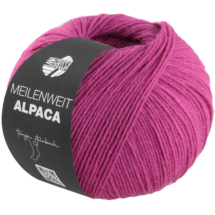Lana Grossa Meilenweit 6-fach Alpaca Uni, Farbe 1004 Fuchsia – Alpaka, Schurwolle und Synthetik bei Lieblingsgarn