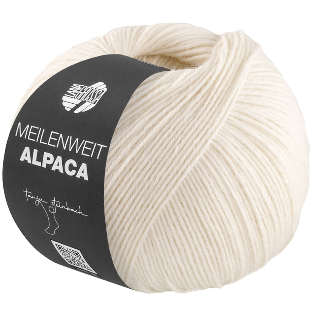 Lana Grossa 1009 - Creme Lana Grossa Meilenweit 6-fach Alpaca Uni bei bei bei bei bei bei bei bei bei bei bei Lieblingsgarn