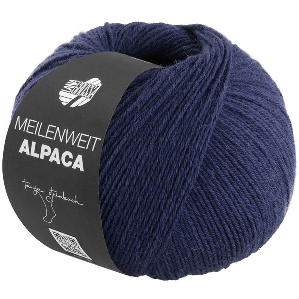 Lana Grossa 1013 - Nachtblau Lana Grossa Meilenweit 6-fach Alpaca Uni bei bei bei bei bei bei bei bei bei bei Lieblingsgarn