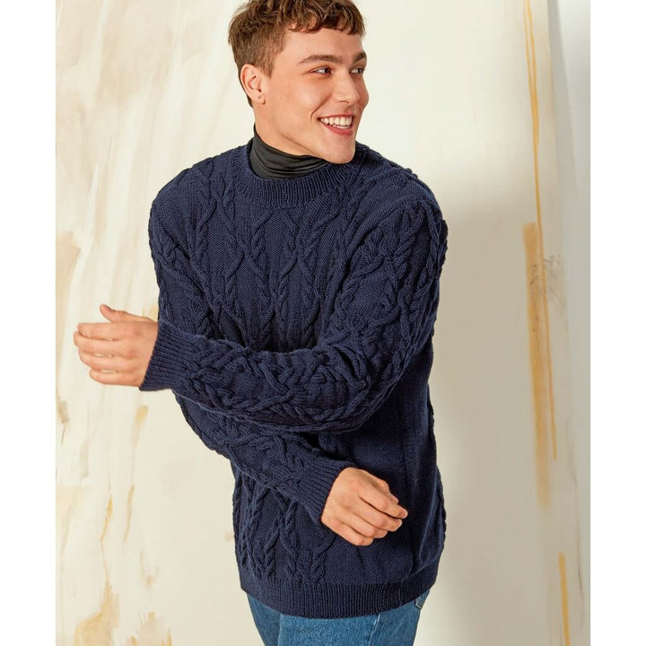 Lang Yarns Pattern Herren Pullover mit Zopfstrickmuster Strickanleitung - Lang Yarns (PDF) bei bei bei bei Lieblingsgarn