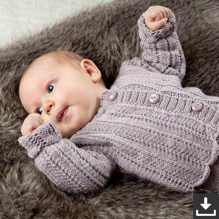 Lang Yarns Pattern Babyjacke mit Ajourmuster Strickanleitung - Lang Yarns (PDF) bei bei bei bei bei bei bei bei Lieblingsgarn