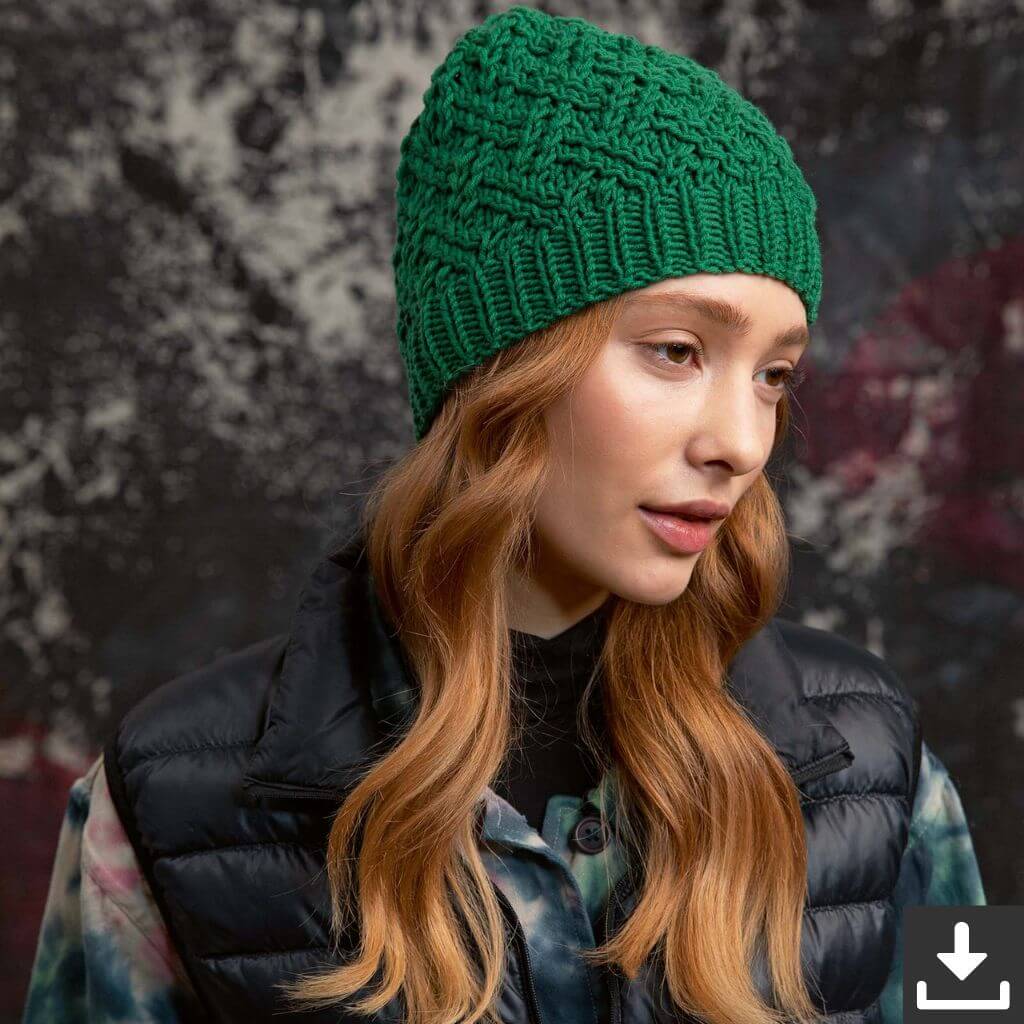 Lang Yarns Pattern Mütze im Zopfmuster Strickanleitung - Lang Yarns (PDF) bei bei bei bei bei bei bei bei bei Lieblingsgarn