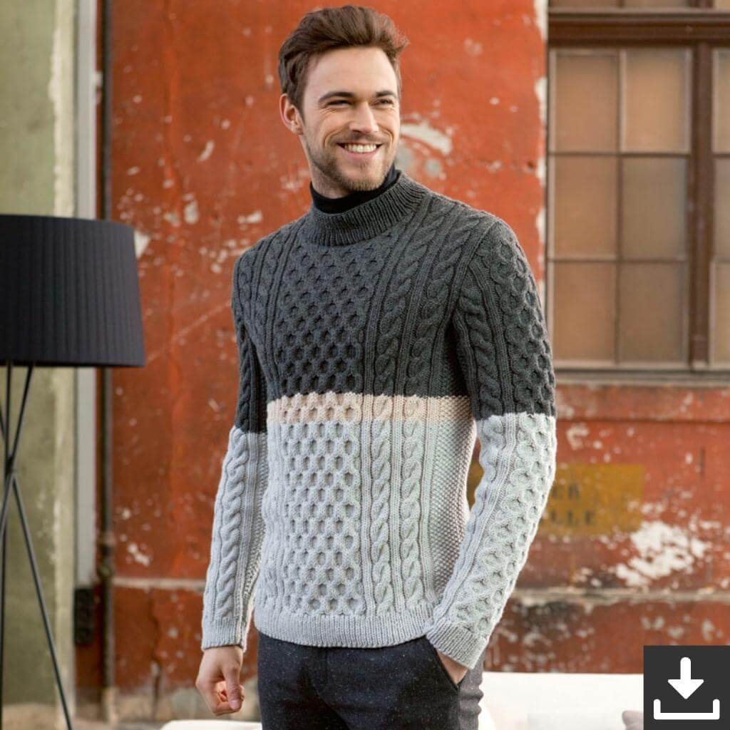 Lang Yarns Pattern Herren Pullover Strickanleitung - Lang Yarns (PDF) bei bei bei bei bei bei bei bei bei bei Lieblingsgarn