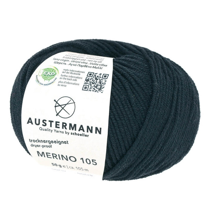 Austermann Merino 105 EXP 50g, Farbe 302 Schwarz – Merino bei Lieblingsgarn