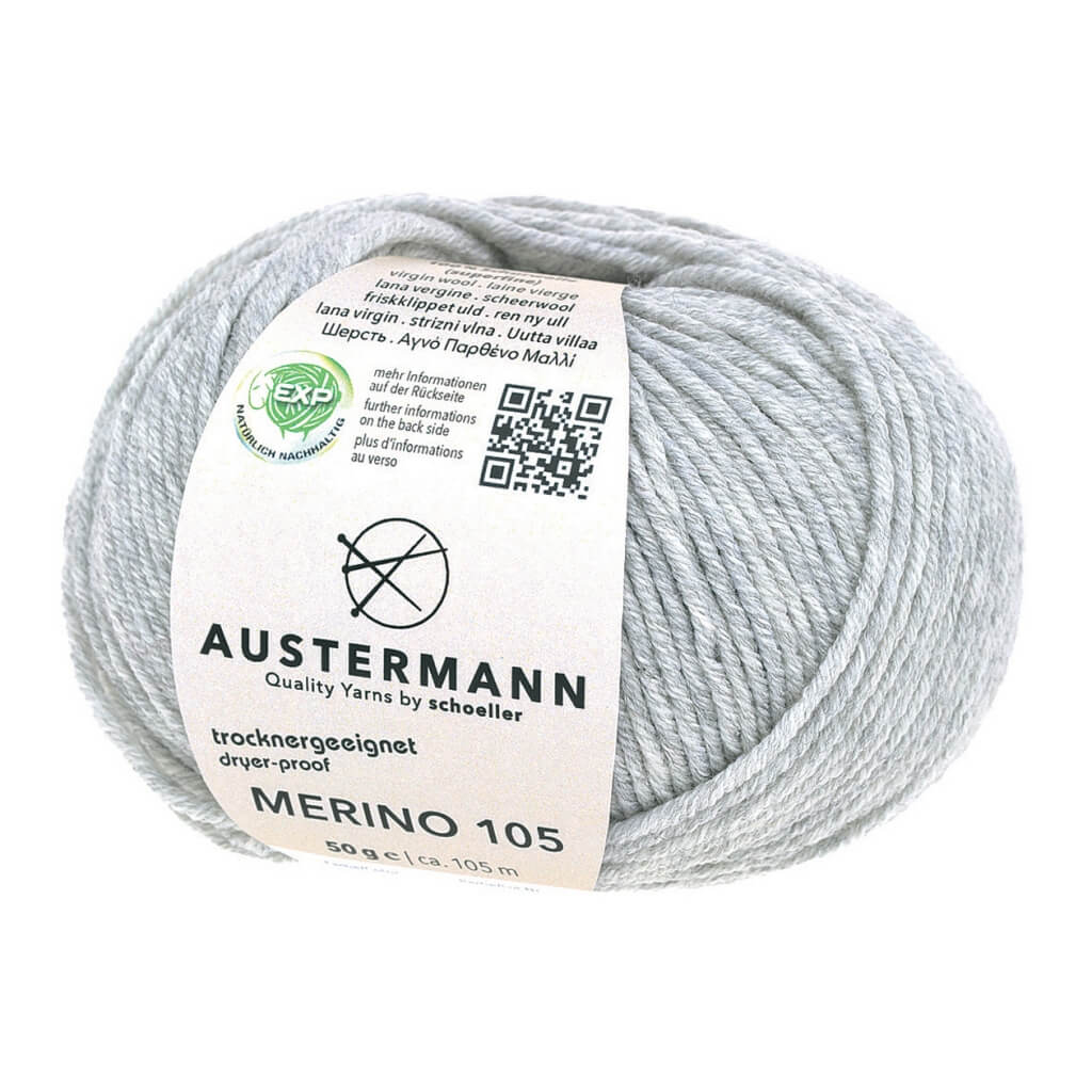 Austermann Merino 105 EXP 50g, Farbe 328 Hellgrau – Merino bei Lieblingsgarn