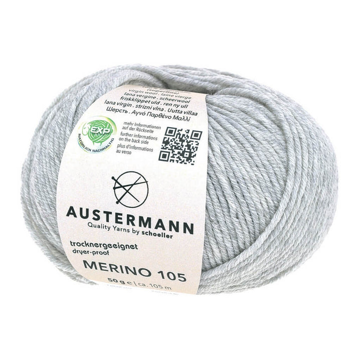 Austermann Merino 105 EXP 50g, Farbe 328 Hellgrau – Merino bei Lieblingsgarn