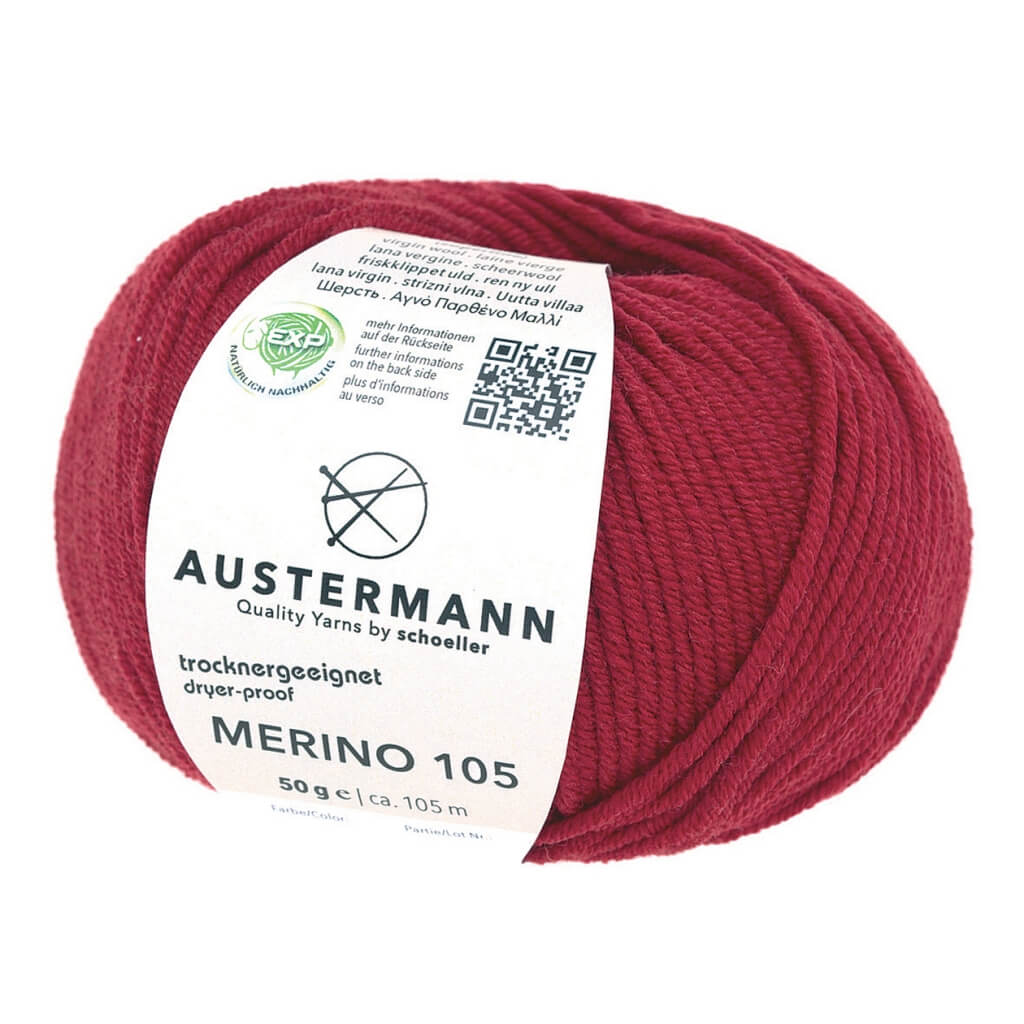 Austermann Merino 105 EXP 50g, Farbe 330 Rubin – Merino bei Lieblingsgarn