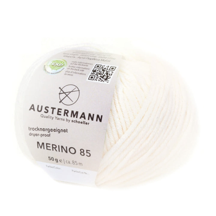 Austermann Merino 85 Exp 50g, Farbe 1 Weiß – Merino und Schurwolle bei Lieblingsgarn