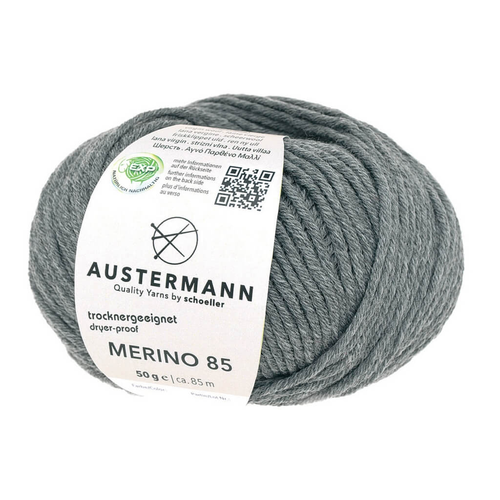 Austermann Merino 85 Exp 50g, Farbe 60 Graumeliert – Merino und Schurwolle bei Lieblingsgarn