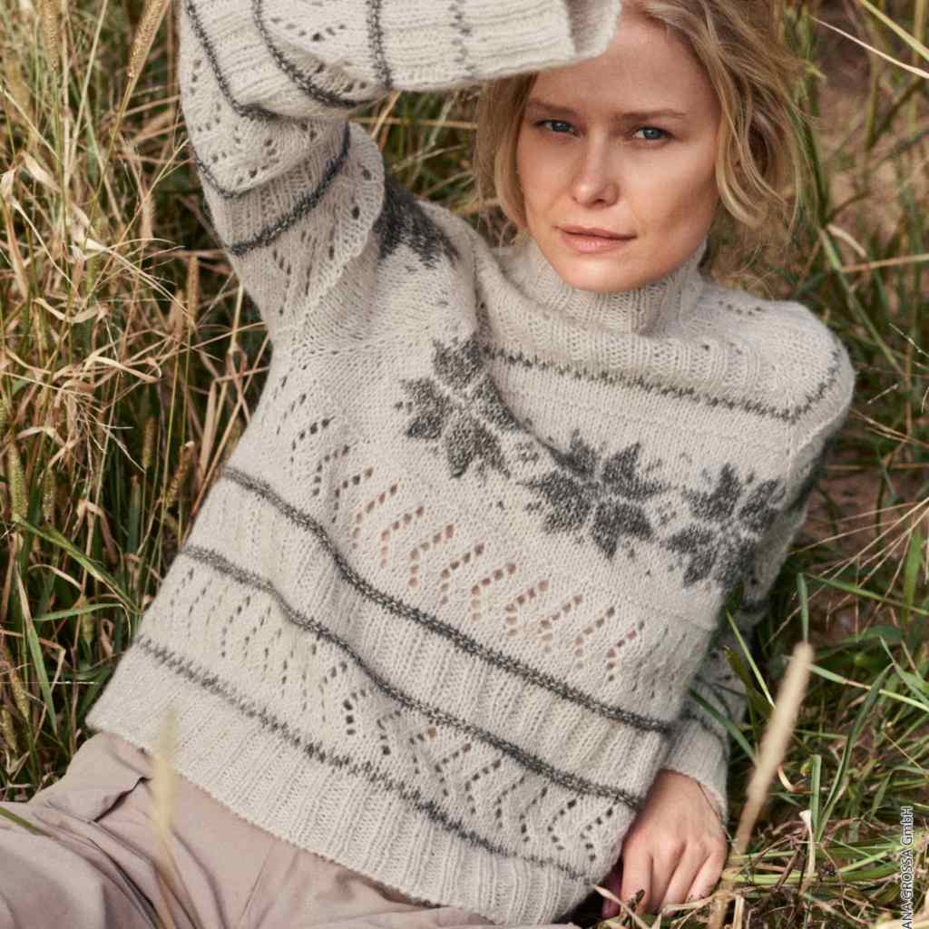 Pullover Raglanpulli Natural Alpaca Pelo Modell 17 Strickanleitung - Lana Grossa (Heft)
