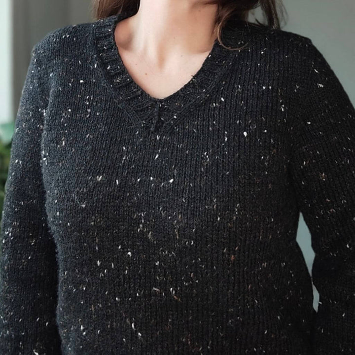 Miene Knits Pattern Pullover Suna Sweater V-Neck Strickanleitung - Miene Knits (PDF) bei bei bei bei bei bei Lieblingsgarn
