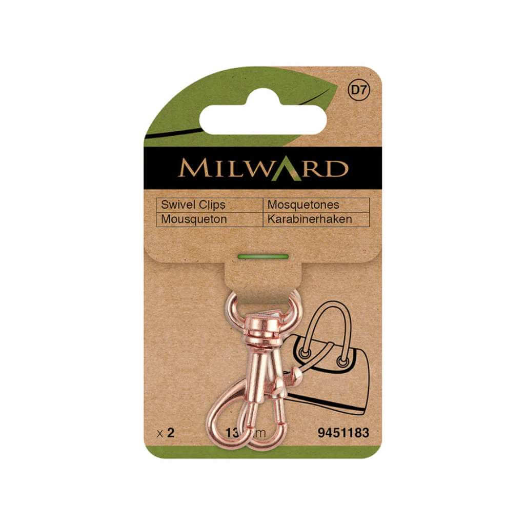 Milward Karabinerhaken, Farbe rosegold – Metall bei Lieblingsgarn