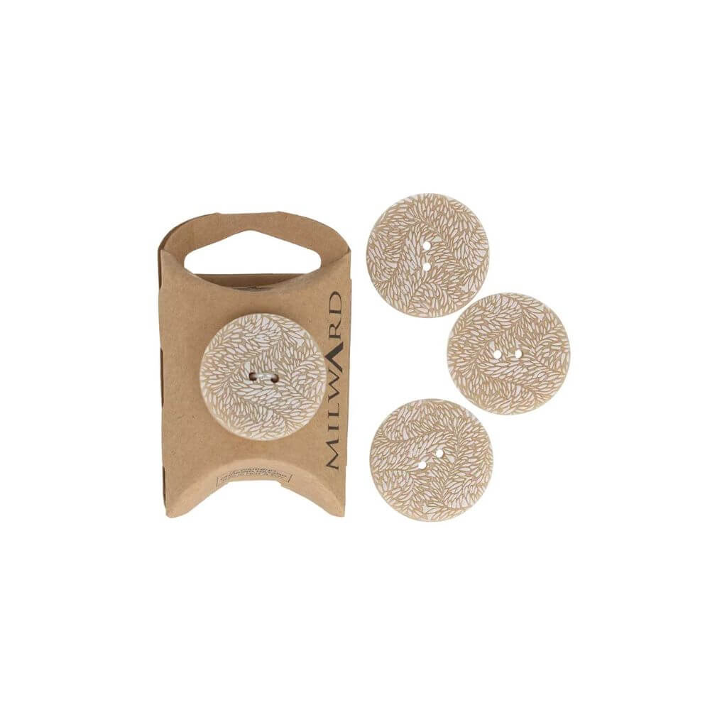 Milward Knopf 2-Loch Blätter 28mm weiß-beige 4 Stk. – Bild 2 von 3 bei bei bei bei bei bei bei bei bei bei Lieblingsgarn
