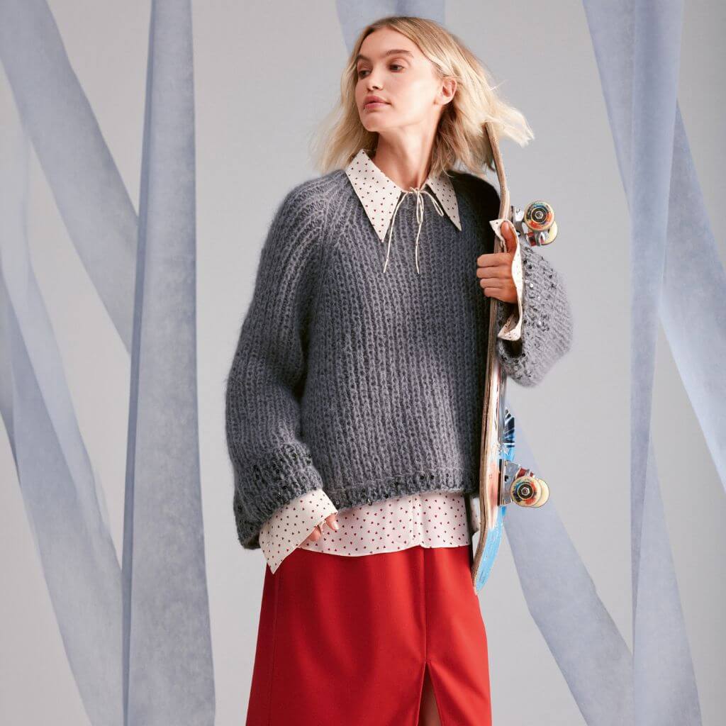 Top Down Pullover Mohair di Gio + Cosmo Strickanleitung - Lana Grossa (Heft)