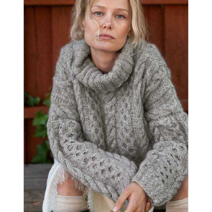 Rollkragenpullover mit Zopfmuster Strickanleitung - Lana Grossa (Heft)