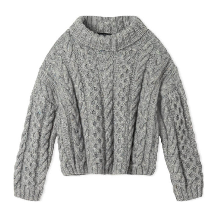Rollkragenpullover mit Zopfmuster Strickanleitung - Lana Grossa (Heft)