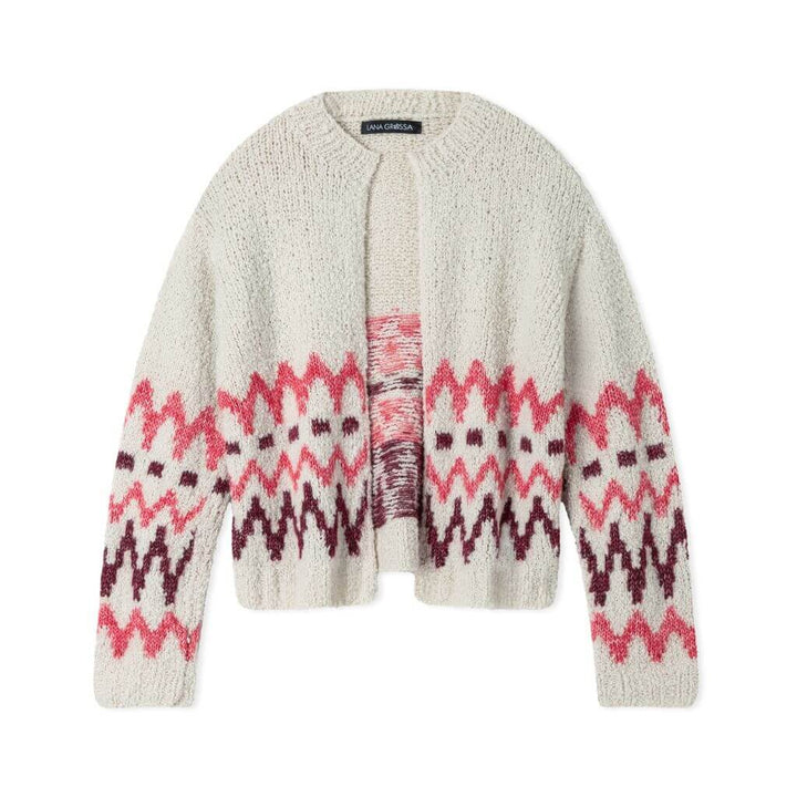Lana Grossa Jacquardmuster Cardigan Modell 6 Strickanleitung – Bild 3 von 3 bei Lieblingsgarn