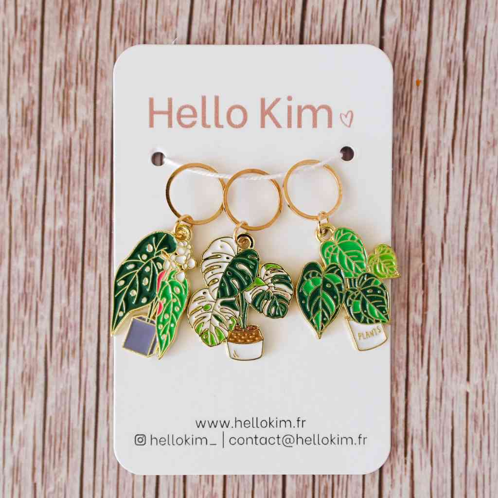 Hello Kim Maschenmarkierer Monstera – Produktansicht, Metall bei bei bei bei bei bei bei bei bei bei bei bei Lieblingsgarn