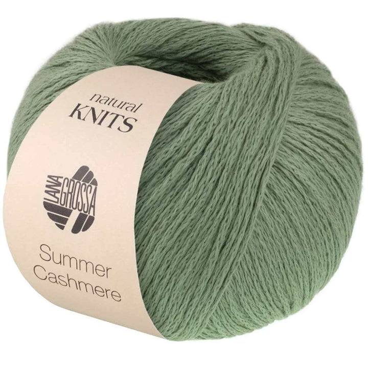 Lana Grossa Summer Cashmere, Farbe 23 Resedagrün – Baumwolle und Kaschmir bei Lieblingsgarn