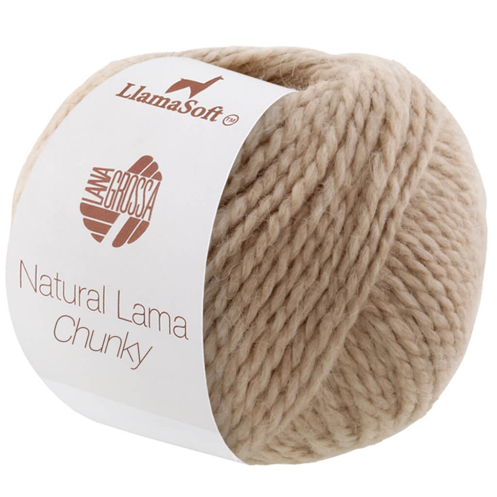 Lana Grossa Natural Lama Chunky, Farbe 10 Hellbeige – Lama bei Lieblingsgarn