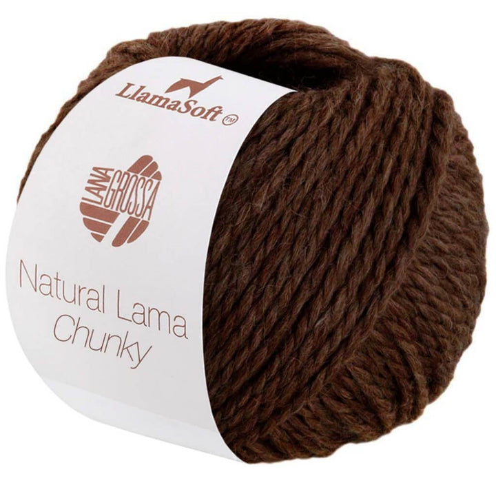 Lana Grossa Natural Lama Chunky, Farbe 13 Schokobraun – Lama bei Lieblingsgarn