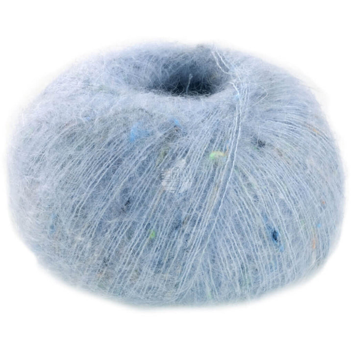 Lana Grossa Natural Superkid Tweed, Farbe 618 Hellblau – Baumwolle, Mohair und Seide bei Lieblingsgarn