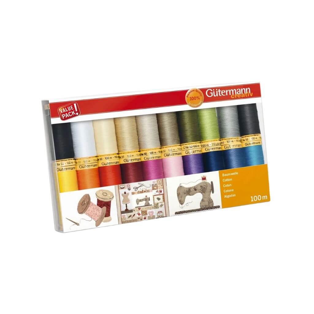 Gütermann Nähfaden-Set Baumwolle C Ne 50 - 20 Farben bei bei bei bei bei bei bei bei bei bei Lieblingsgarn