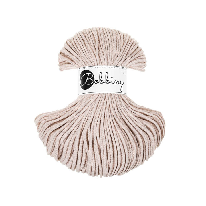 Bobbiny Kordel Junior 3mm x 100 m, Farbe Nude – Baumwolle bei Lieblingsgarn