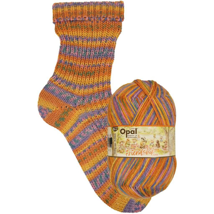 Opal 6-fädig Friendship, Farbe 1565 Lagerfeuerliebe – Schurwolle und Synthetik bei Lieblingsgarn