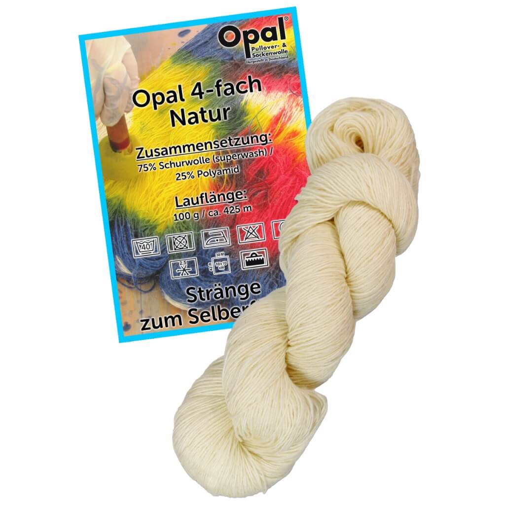 Opal Sockenwolle 4-fädig zum Färben bei bei bei bei bei bei bei bei bei bei Lieblingsgarn