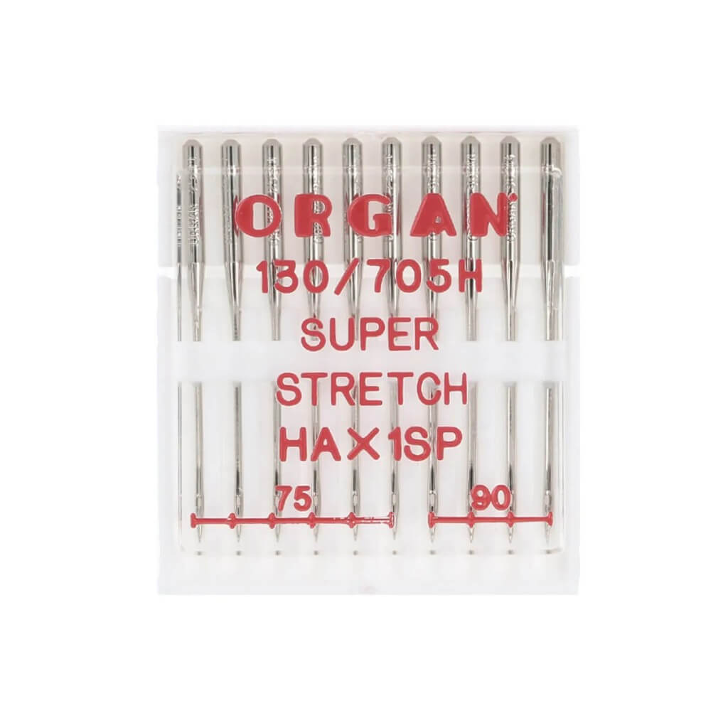 Organ Needles Organ Nähmaschinennadeln 130/705H Super Stretch 75-90, 10 Nadeln bei bei bei bei bei bei bei Lieblingsgarn