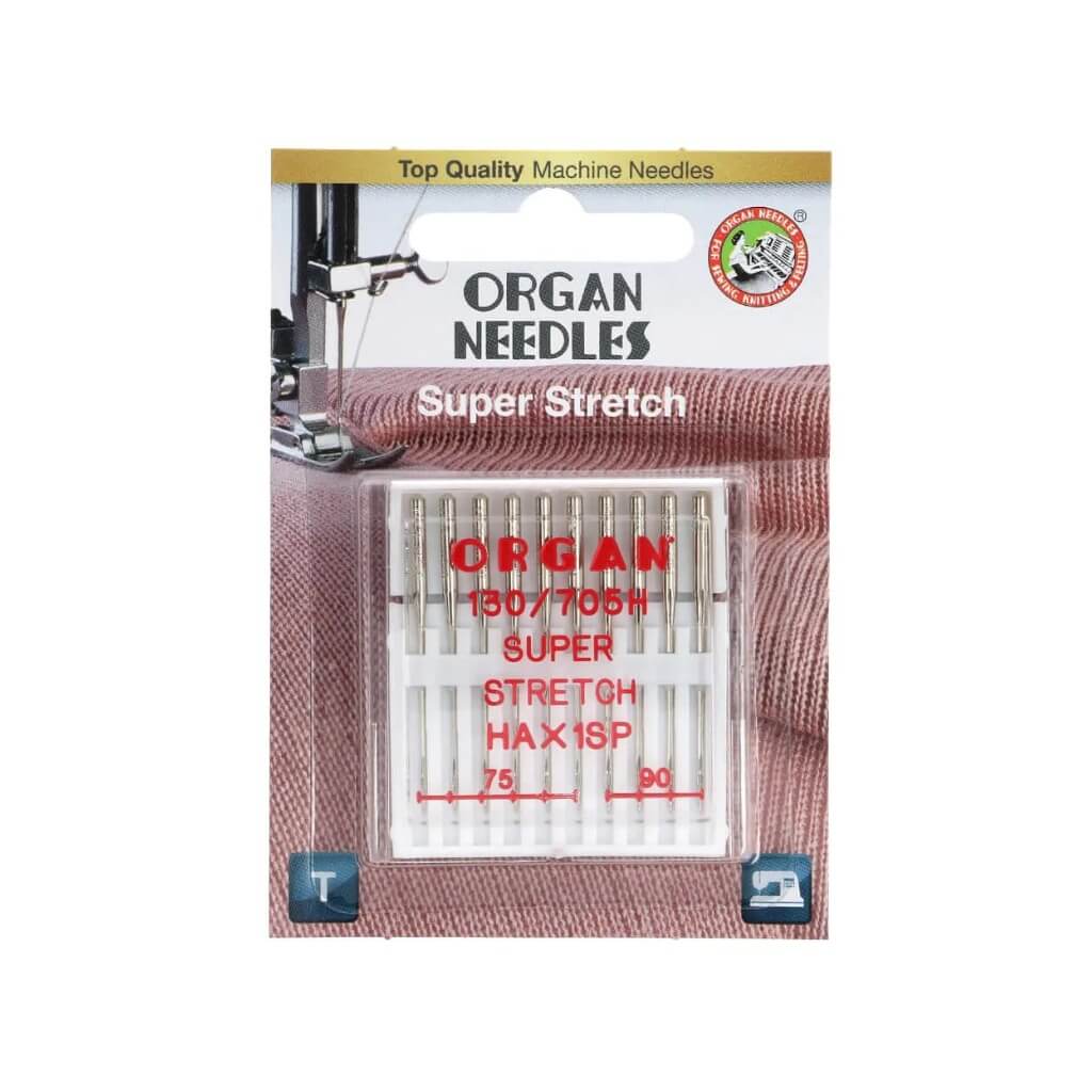 Organ Needles Organ Nähmaschinennadeln 130/705H Super Stretch 75-90, 10 Nadeln bei bei bei bei bei bei bei bei Lieblingsgarn