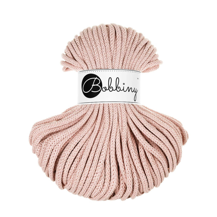 Bobbiny Premium Kordel 5 mm x 50 m, Farbe Pastel Pink – Baumwolle bei Lieblingsgarn