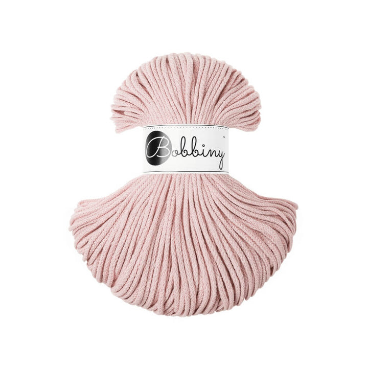 Bobbiny Kordel Junior 3mm x 100 m, Farbe Pastel Pink – Baumwolle bei Lieblingsgarn