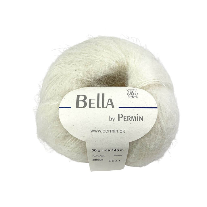 Permin Bella, Farbe 02 Natürliches Weiß – Mohair, Schurwolle und Synthetik bei Lieblingsgarn