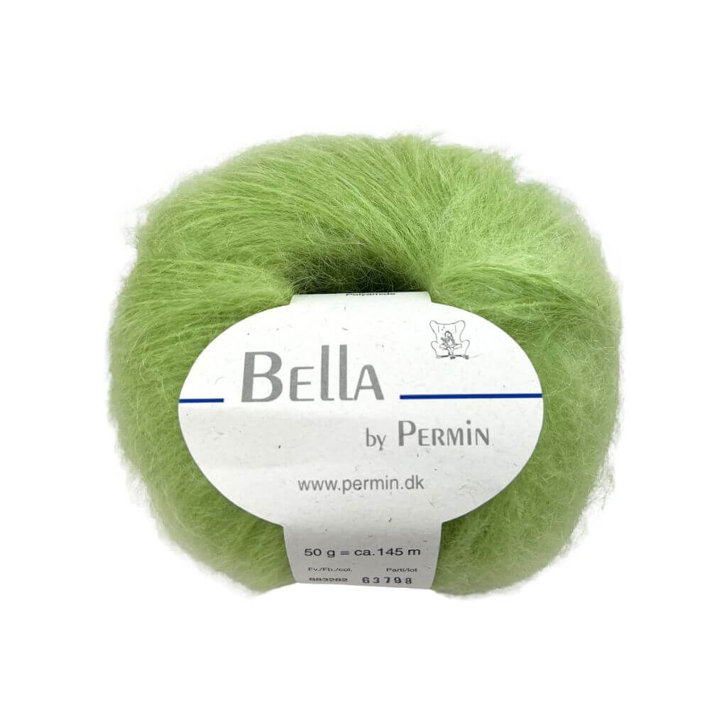 Permin Bella, Farbe 82 Hell Grün – Mohair, Schurwolle und Synthetik bei Lieblingsgarn