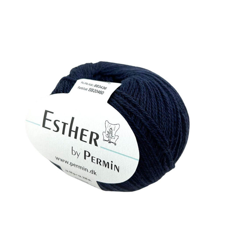 Permin Esther, Farbe 36 Marineblau – Baumwolle und Schurwolle bei Lieblingsgarn