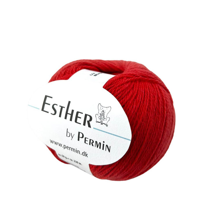 Permin Esther, Farbe 56 Weihnachtsrot – Baumwolle und Schurwolle bei Lieblingsgarn