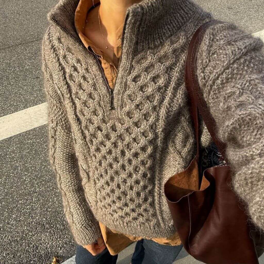 PetiteKnit Pullover Dagmar Zipper Sweater Strickanleitung - PetiteKnit (Heft) bei bei bei bei bei bei bei bei Lieblingsgarn