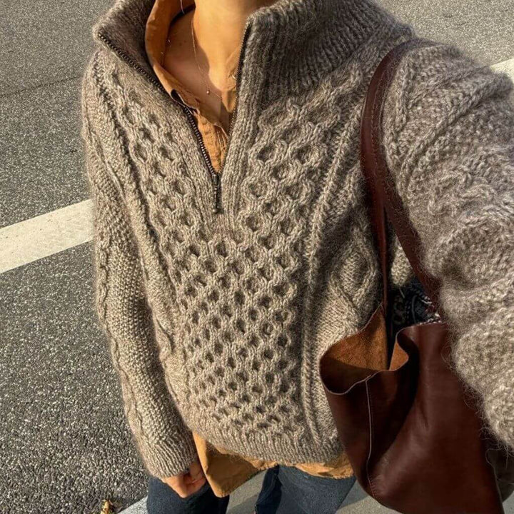 PetiteKnit Pullover Dagmar Zipper Sweater Strickanleitung - PetiteKnit (Heft) bei bei bei bei bei bei bei bei Lieblingsgarn