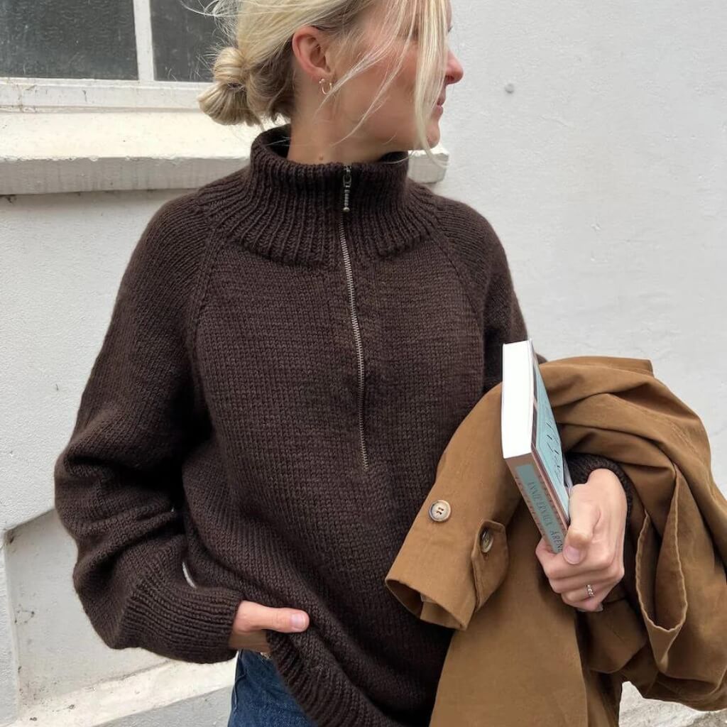 PetiteKnit Pattern Rollkragenpullover Zipper Sweater Light Strickanleitung - PetiteKnit (Heft) bei bei bei Lieblingsgarn