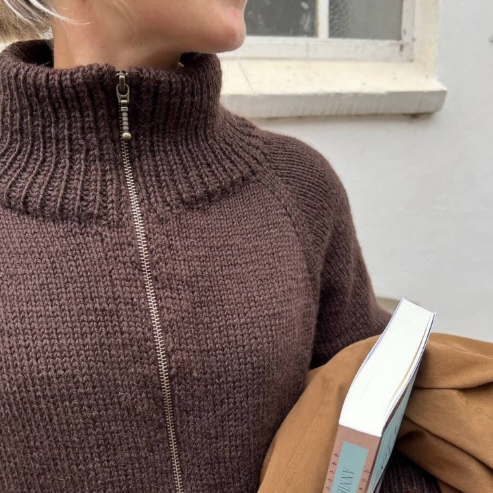 PetiteKnit Pattern Rollkragenpullover Zipper Sweater Light Strickanleitung - PetiteKnit (Heft) bei bei bei Lieblingsgarn