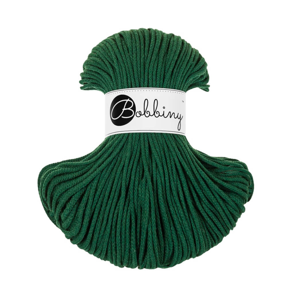 Bobbiny Kordel Junior 3mm x 100 m, Farbe Pine Green – Baumwolle bei Lieblingsgarn