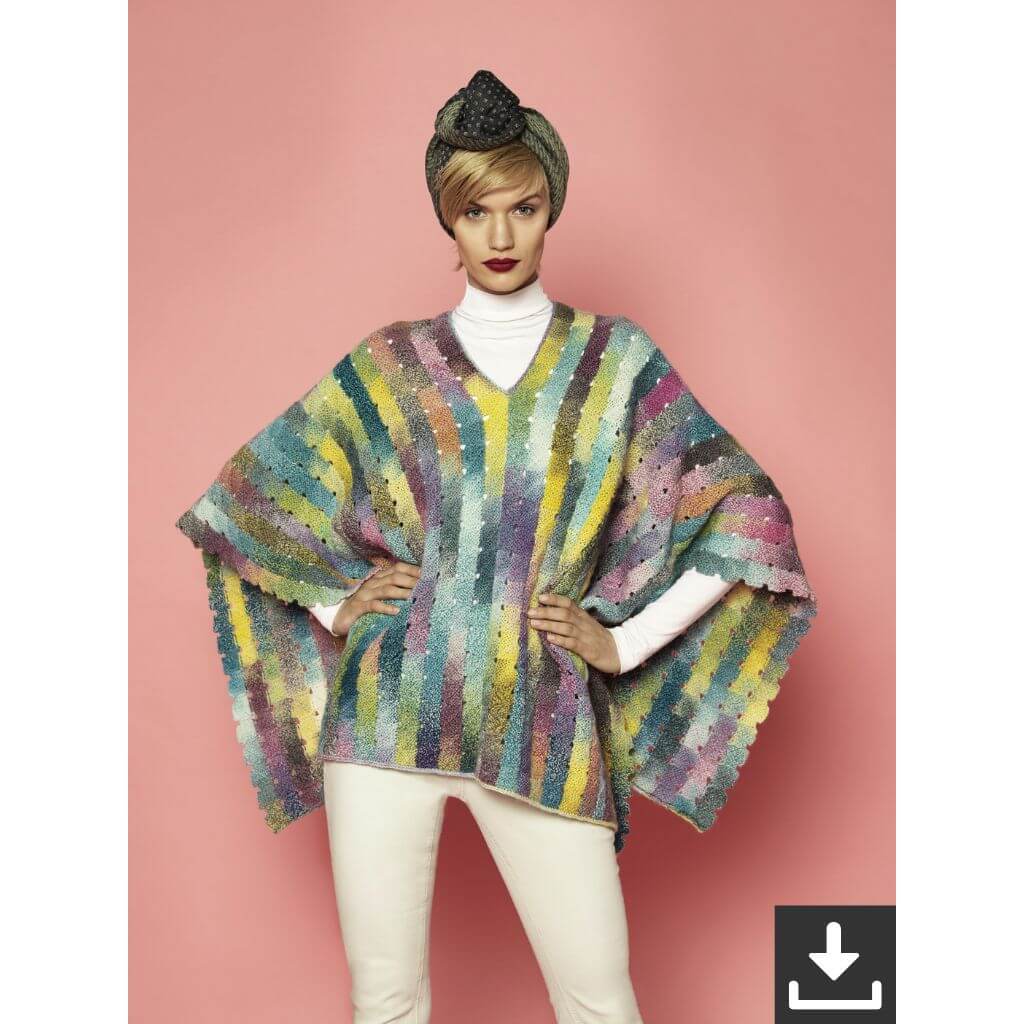 Schoppel Wolle Pattern Poncho Spectrum Garden Strickanleitung - Schoppel Wolle (PDF) bei bei bei bei bei bei Lieblingsgarn
