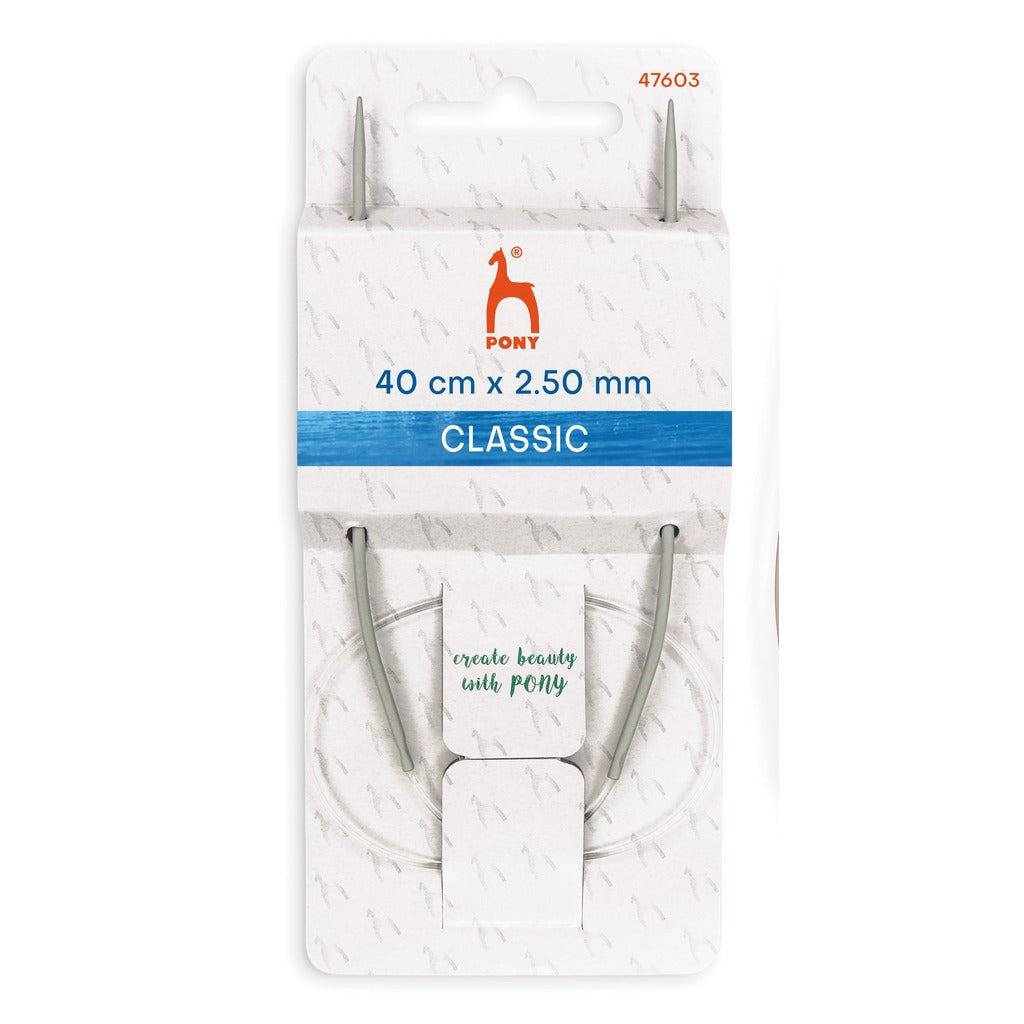 Pony Classic Rundstricknadeln, Farbe 40 – Metall bei Lieblingsgarn