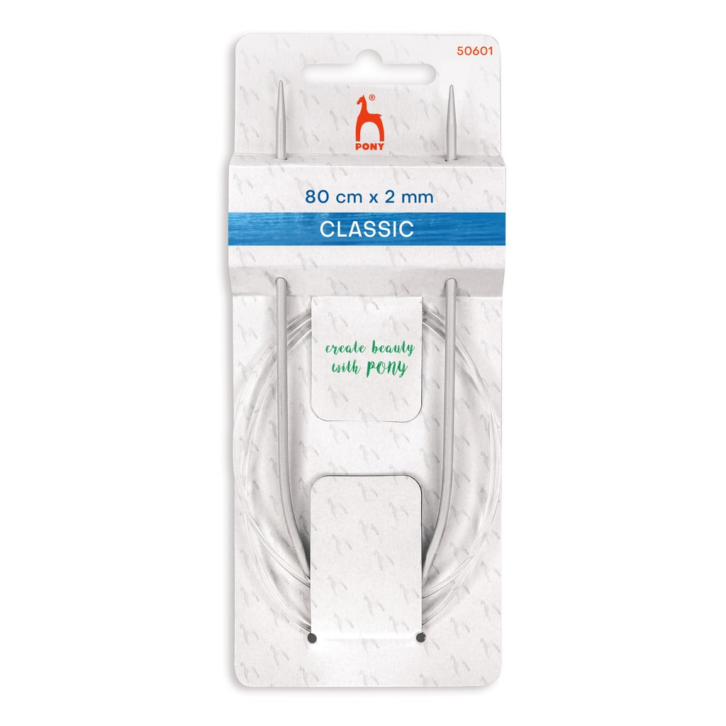 Pony Classic Rundstricknadeln, Farbe 80 – Metall bei Lieblingsgarn