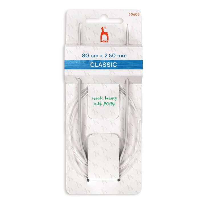 Pony Classic Rundstricknadeln, Farbe 80 – Metall bei Lieblingsgarn