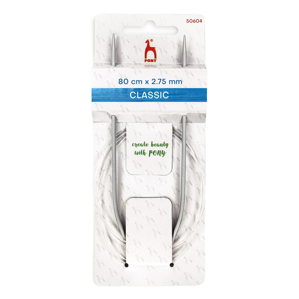 Pony Classic Rundstricknadeln, Farbe 80 – Metall bei Lieblingsgarn