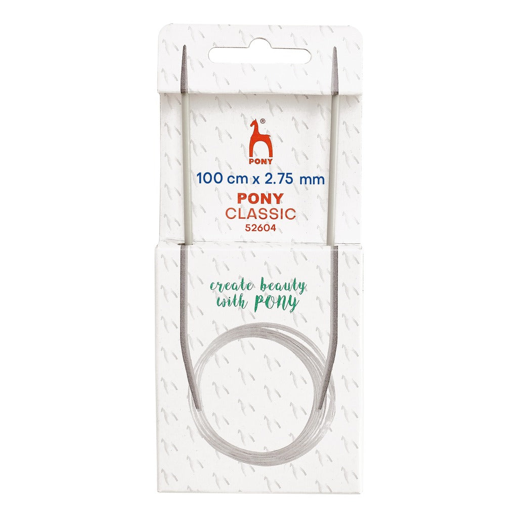 Pony Classic Rundstricknadeln, Farbe 100 – Metall bei Lieblingsgarn